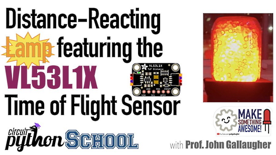 A distance-reacting LED lamp