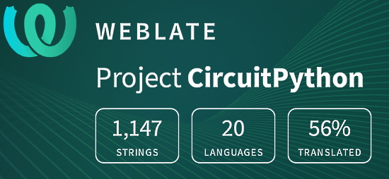 CircuitPython translation statistics on weblate